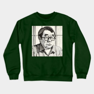 Portrait of old asian man wearing eyeglasses Crewneck Sweatshirt